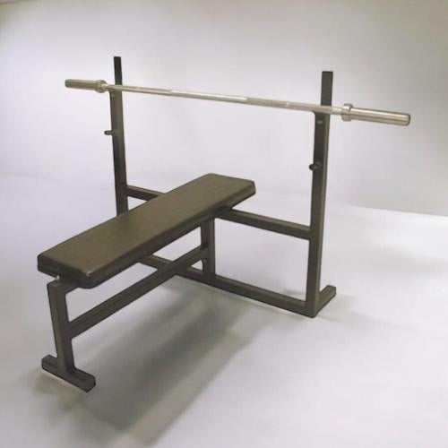 Olympic Bench Press and Olympic 300 Lbs Gray/Black Set