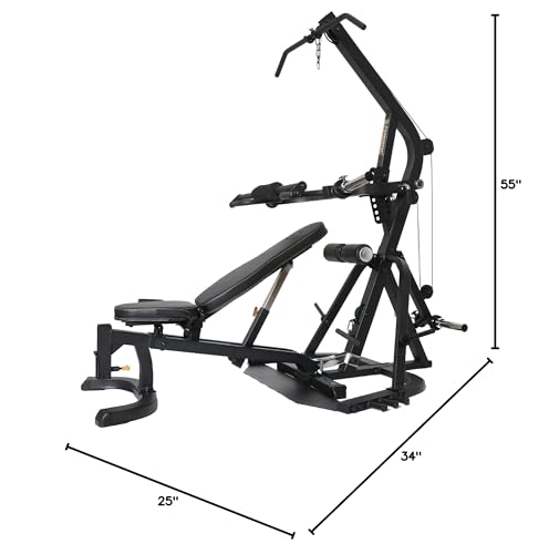 Powertec Fitness Workbench LeverGym - Workout Bench, 500 LB Weight Capacity, Black - Gym Equipment for Home - Adjustable Full Body Workout Machine - Dreamchaser Headquarters