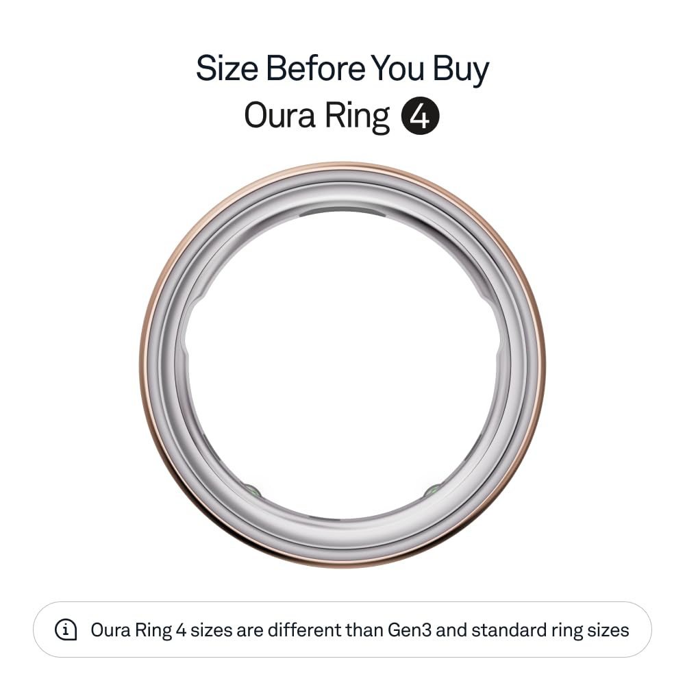Oura Ring 4 - Silver - Size 10 - Smart Ring - Size First with Oura Ring 4 Sizing Kit - Sleep Tracking Wearable - Heart Rate - Fitness Tracker - Dreamchaser Headquarters