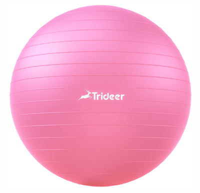 Trideer Yoga Ball positioned among workout equipment, highlighting its importance as an exercise ball for therapy.