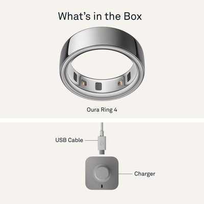Oura Ring 4 - Silver - Size 10 - Smart Ring - Size First with Oura Ring 4 Sizing Kit - Sleep Tracking Wearable - Heart Rate - Fitness Tracker - Dreamchaser Headquarters