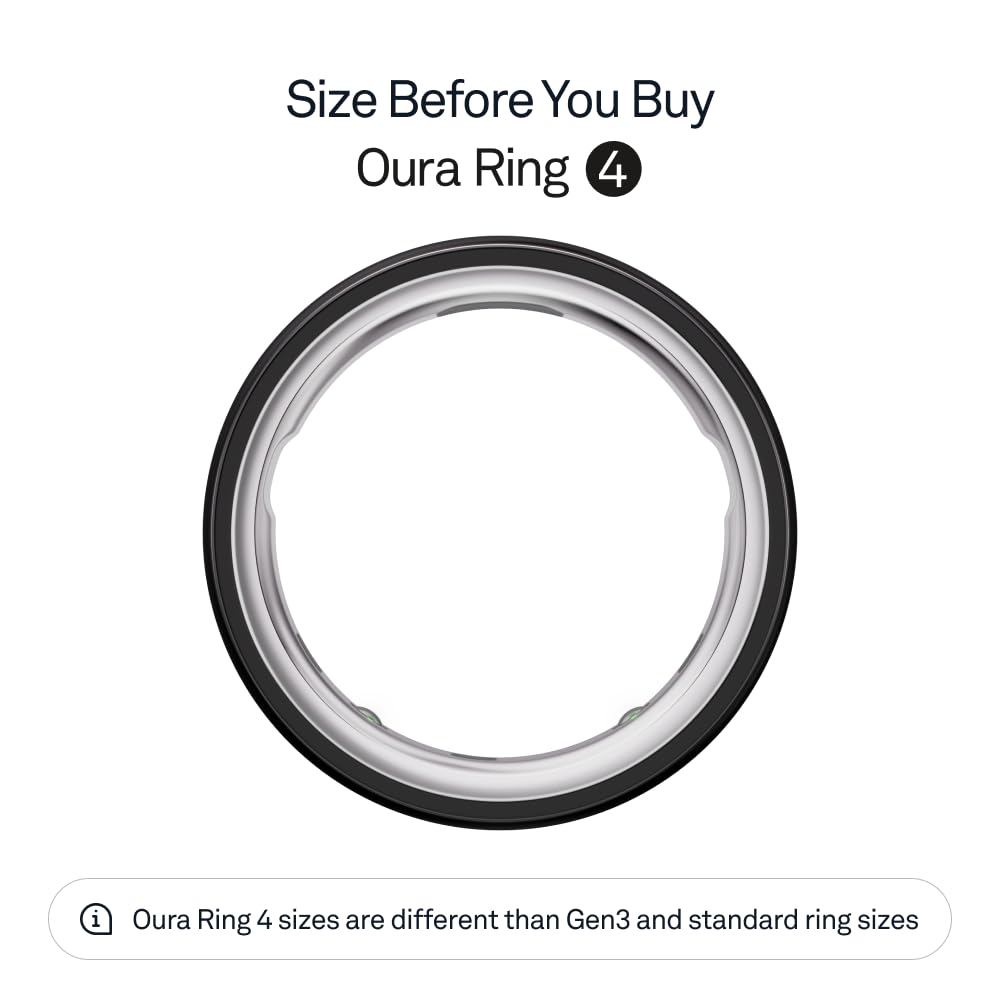 Oura Ring 4 - Silver - Size 10 - Smart Ring - Size First with Oura Ring 4 Sizing Kit - Sleep Tracking Wearable - Heart Rate - Fitness Tracker - Dreamchaser Headquarters