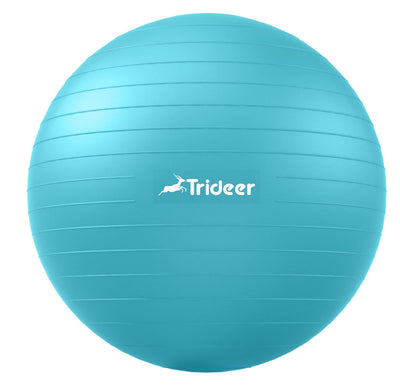 Trideer Yoga Ball after being inflated, ready for use as an exercise ball for therapy and fitness.