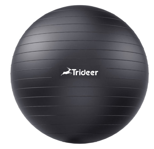 Trideer Yoga Ball for Exercise, Pregnancy &amp; Birthing, showing its non-slip surface, ideal as an exercise ball for therapy.
