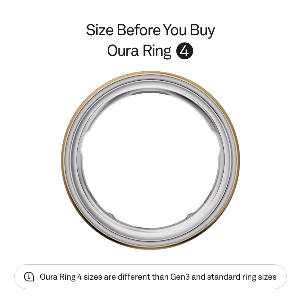 Oura Ring 4 - Silver - Size 10 - Smart Ring - Size First with Oura Ring 4 Sizing Kit - Sleep Tracking Wearable - Heart Rate - Fitness Tracker - Dreamchaser Headquarters