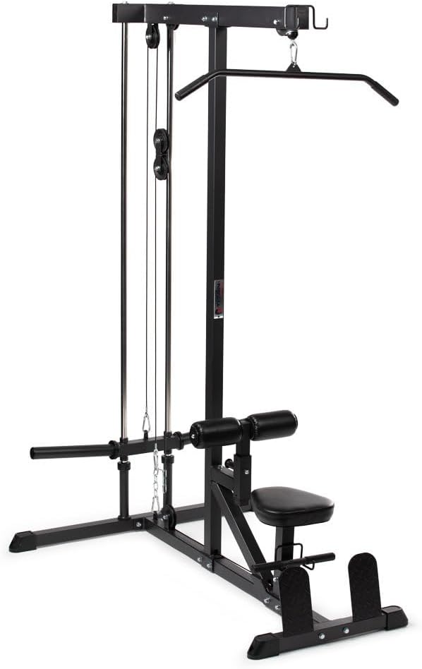 Titan Fitness Plate-Loaded LAT Tower for Back, Shoulder &amp; Upper Body Strength Training | 400LB Cable Pulldown &amp; Low Row Machine | DreamchaserHQ