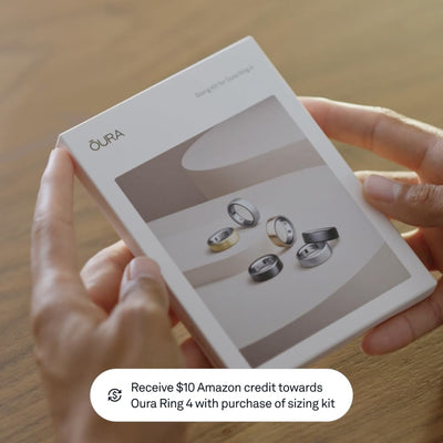Oura Ring 4 - Silver - Size 10 - Smart Ring - Size First with Oura Ring 4 Sizing Kit - Sleep Tracking Wearable - Heart Rate - Fitness Tracker - Dreamchaser Headquarters