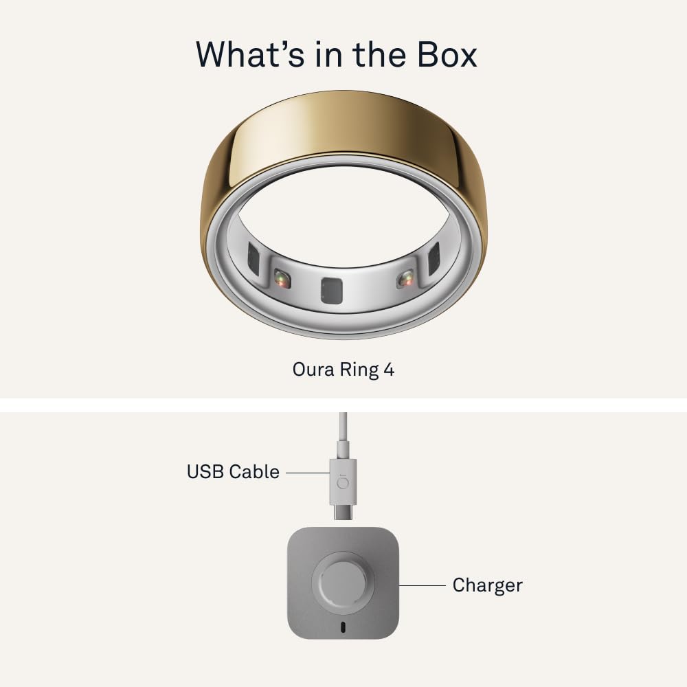 Oura Ring 4 - Silver - Size 10 - Smart Ring - Size First with Oura Ring 4 Sizing Kit - Sleep Tracking Wearable - Heart Rate - Fitness Tracker - Dreamchaser Headquarters