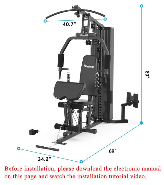 Home Gym SCM-1148L 148LB Multifunctional Full Body Home Gym Equipment for Home Workout Equipment Exercise Equipment Fitness Equipment SincMill - Dreamchaser Headquarters