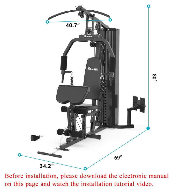 Home Gym SCM-1148L 148LB Multifunctional Full Body Home Gym Equipment for Home Workout Equipment Exercise Equipment Fitness Equipment SincMill - Dreamchaser Headquarters
