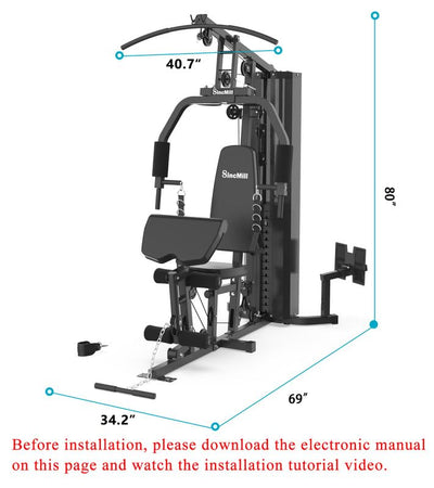 Home Gym SCM-1148L 148LB Multifunctional Full Body Home Gym Equipment for Home Workout Equipment Exercise Equipment Fitness Equipment SincMill - Dreamchaser Headquarters