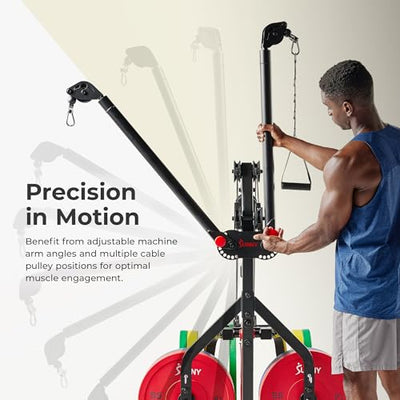 Sunny Health & Fitness Multifunctional All in One Pully Cable Home Gym – Complete Functional Trainer Compact Workout System SF-HG92401 - Dreamchaser Headquarters