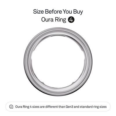 Oura Ring 4 - Silver - Size 10 - Smart Ring - Size First with Oura Ring 4 Sizing Kit - Sleep Tracking Wearable - Heart Rate - Fitness Tracker - Dreamchaser Headquarters