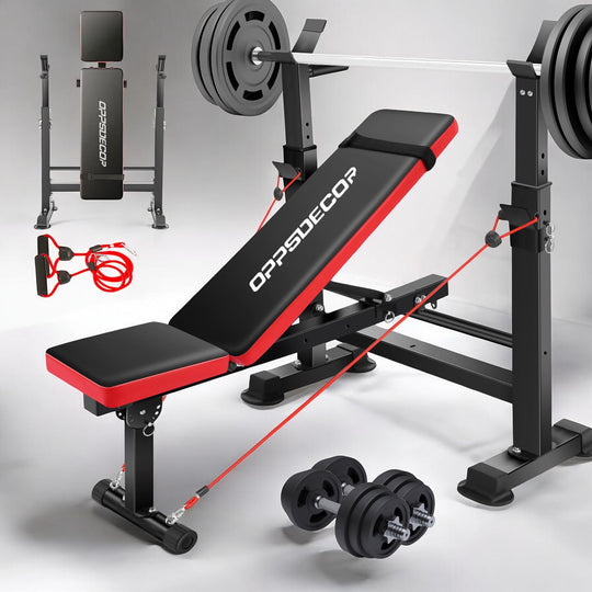 6-in-1 Adjustable Bench &amp; Squat Rack for Full-Body Strength Training &amp; Muscle Building | DreamchaserHQ