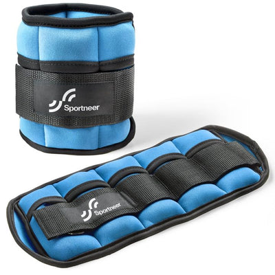 Sportneer Adjustable Weighted Ankle Weights Set 1 Pair 2 4 6 8 10 Lbs Leg Weight Straps for Women Men for Gym,Fitness, Workout,Walking, Jogging,1-5 lbs for Each Ankle, 1 Pair 2-10 lbs (Black) - Dreamchaser Headquarters