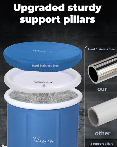 XL Ice Bath Tub with clear instructions for easy setup and enjoyment of cold plunge therapy.