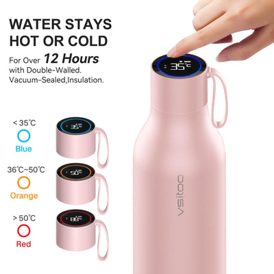 VSITOO 33 oz Smart Self-Cleaning Water Bottle,Stainless Steel Vacuum Flask,BPA-Free, One-Touch Clean,30-Day Battery, Magnetic Charging,Portable Bottle for Travel,Gym or Office,Black - Dreamchaser Headquarters