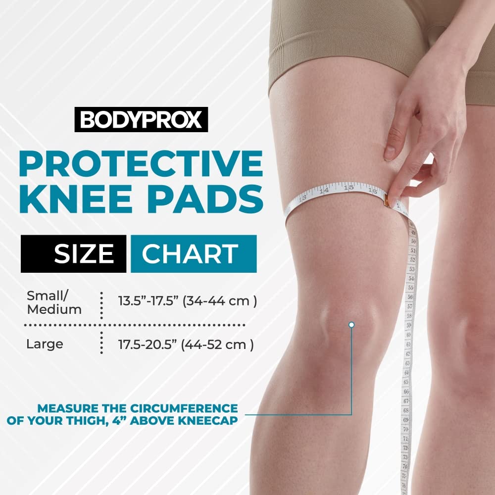 Side view of Bodyprox Protective Knee Pads, featuring a lightweight and ergonomic design for ultimate comfort.