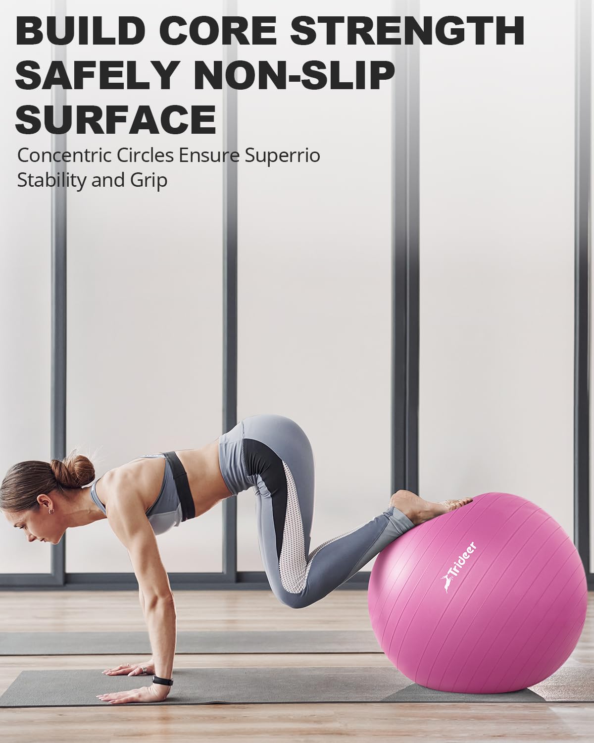 Dynamic uses of Trideer Yoga Ball captured in a therapy session, vital as an exercise ball for therapy.