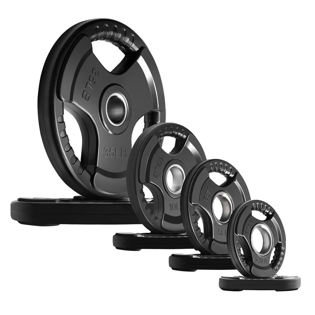 RitFit Rubber Grip Weight Plates – Olympic Plates for Safer, Stronger Barbell Training at Home - Dreamchaser Headquarters