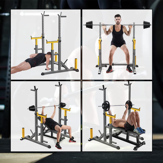 Adjustable Squat Rack for Strength Training &amp; Home Gym Workouts | DreamChaserHQ