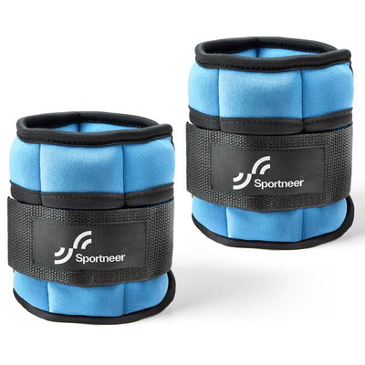 Sportneer Adjustable Weighted Ankle Weights Set 1 Pair 2 4 6 8 10 Lbs Leg Weight Straps for Women Men for Gym,Fitness, Workout,Walking, Jogging,1-5 lbs for Each Ankle, 1 Pair 2-10 lbs (Black) - Dreamchaser Headquarters