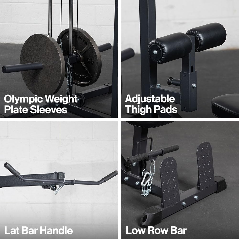 Titan Fitness Plate-Loaded LAT Tower for Back, Shoulder &amp; Upper Body Strength Training | 400LB Cable Pulldown &amp; Low Row Machine | DreamchaserHQ