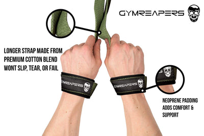 Gymreapers Lifting Wrist Straps for Weightlifting, Bodybuilding, Powerlifting, Strength Training, - Dreamchaser Headquarters