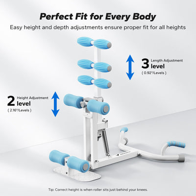 MERACH Deep Squat Machine for Women, Adjustable Glutes Trainer Machine, Core & Leg Exercise, Push Up Workout Equipment at Home Gym(Blue) - Dreamchaser Headquarters