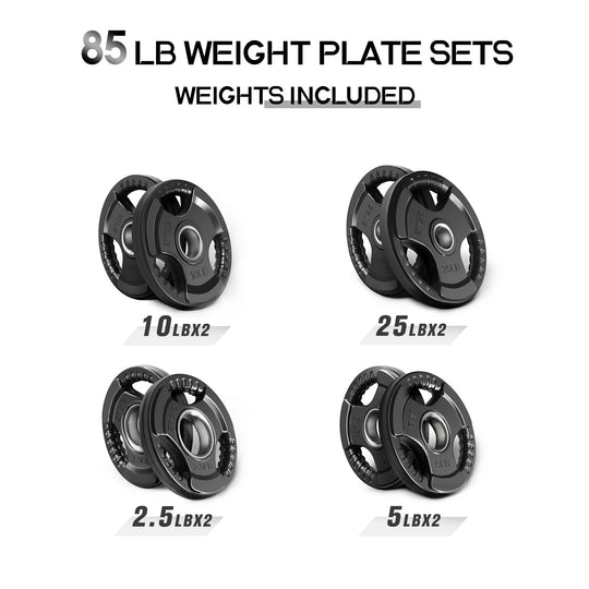 RitFit Rubber Grip Weight Plates – Olympic Plates for Safer, Stronger Barbell Training at Home - Dreamchaser Headquarters