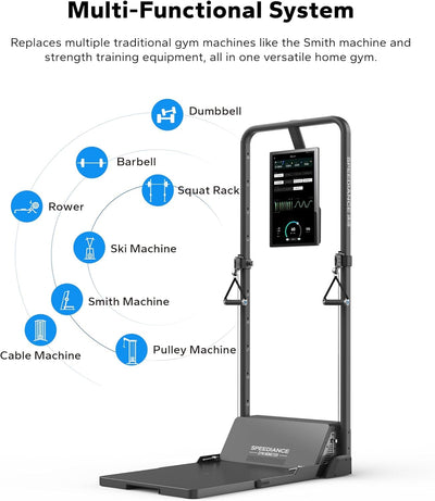 Speediance Gym Monster Smart Home Gym, Multifunctional Strength Training Machine, Smith Machine Power Cage Workout Station, Squat Rack Cable Machine, Full Body Fitness Equipment for Home Workout - Dreamchaser Headquarters
