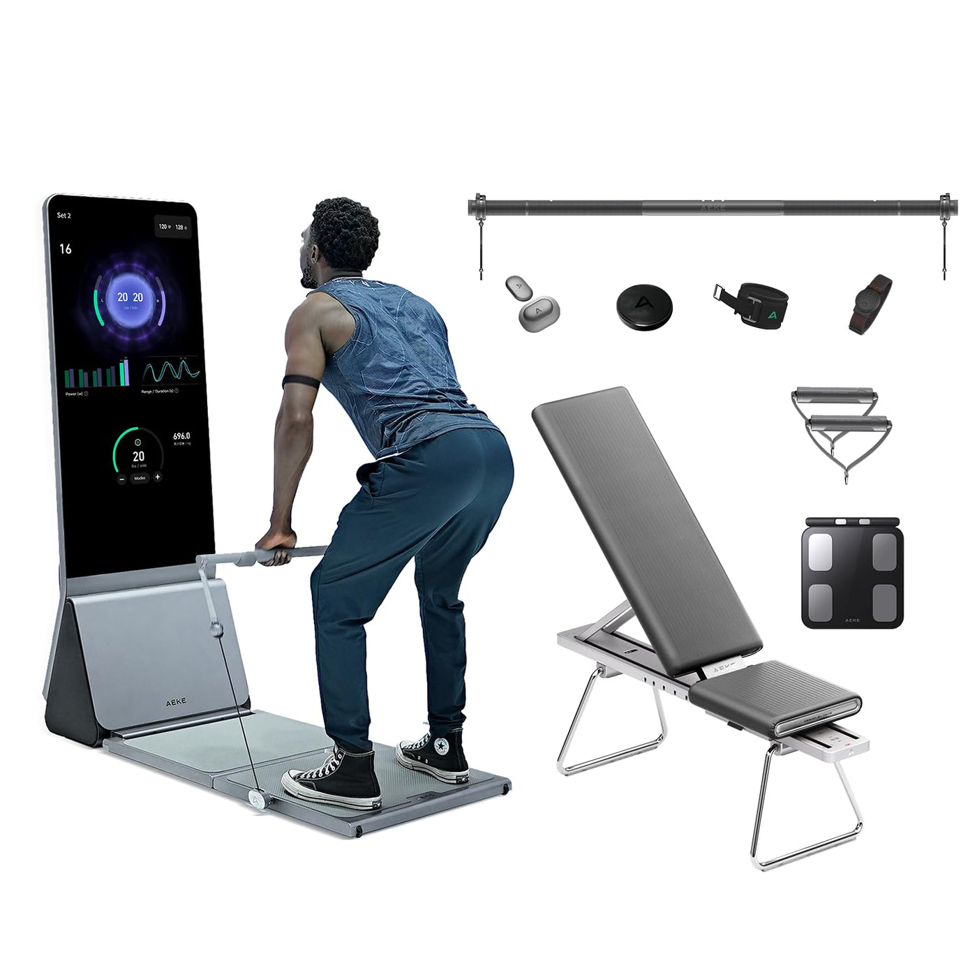AEKE Fitness Mirror K1- Smart Home Gym System: AI-Powered All-in-One Fitness Machine for Full-Body Strength Training and Personalized Workouts - Dreamchaser Headquarters