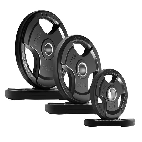 RitFit Rubber Grip Weight Plates – Olympic Plates for Safer, Stronger Barbell Training at Home - Dreamchaser Headquarters