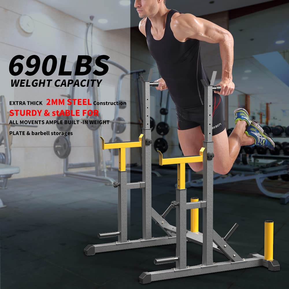 Adjustable Squat Rack for Strength Training &amp; Home Gym Workouts | DreamChaserHQ