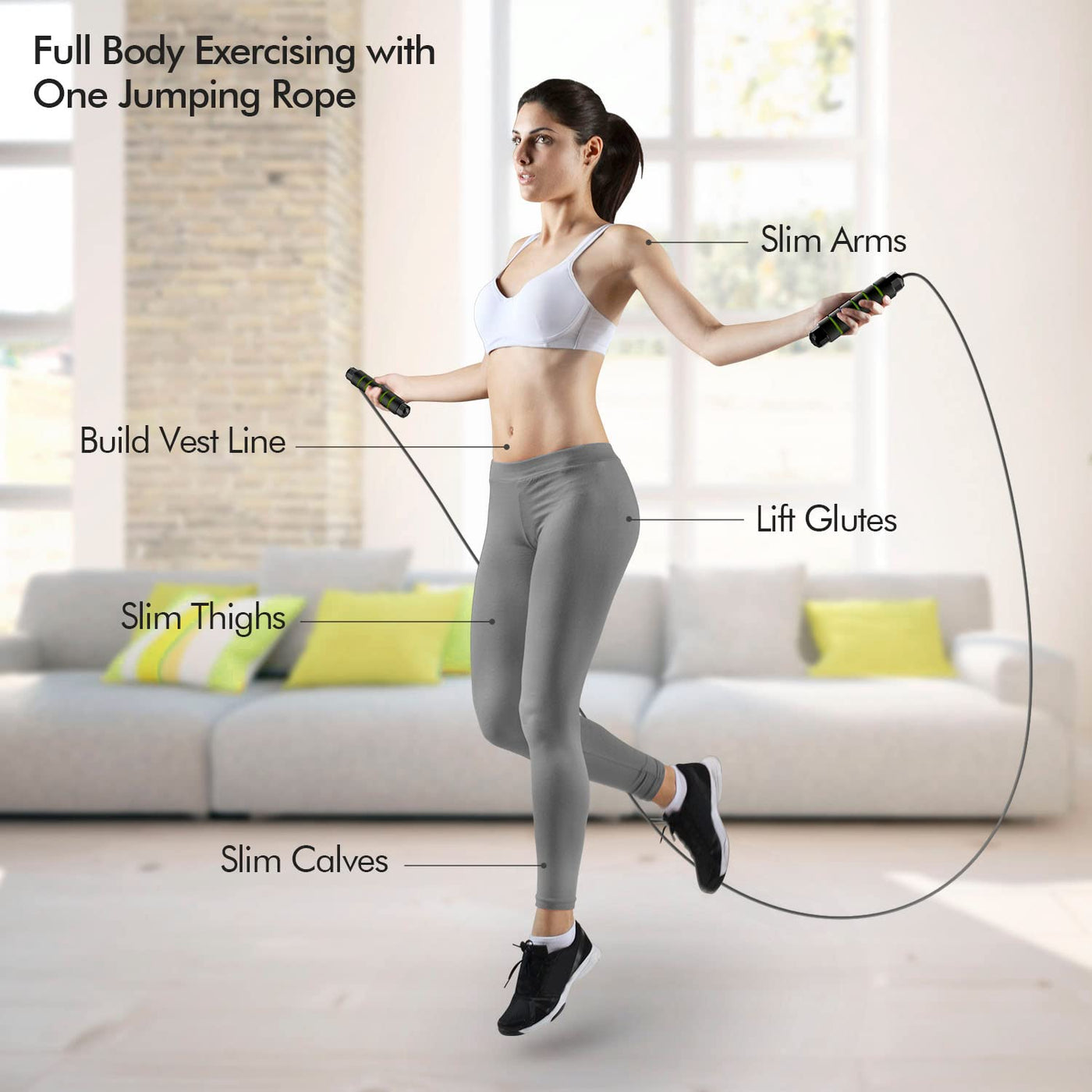 Tangle-Free Jump Rope with Adjustable Steel Cable & Foam Handles for Fast Fitness Workouts - Dreamchaser Headquarters
