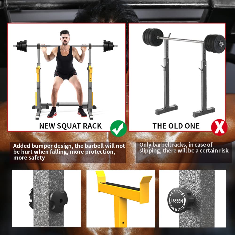 Adjustable Squat Rack for Strength Training &amp; Home Gym Workouts | DreamChaserHQ