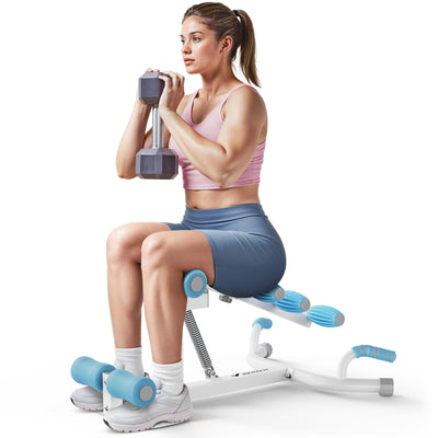 MERACH Deep Squat Machine for Women, Adjustable Glutes Trainer Machine, Core & Leg Exercise, Push Up Workout Equipment at Home Gym(Blue) - Dreamchaser Headquarters