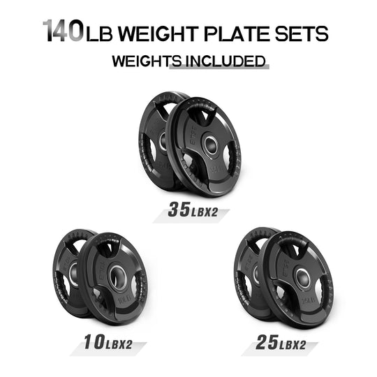 RitFit Rubber Grip Weight Plates – Olympic Plates for Safer, Stronger Barbell Training at Home - Dreamchaser Headquarters