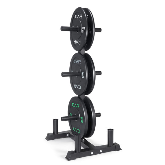 CAP Olympic Bumper Plate Weight Set 100–370LB for Home Gyms