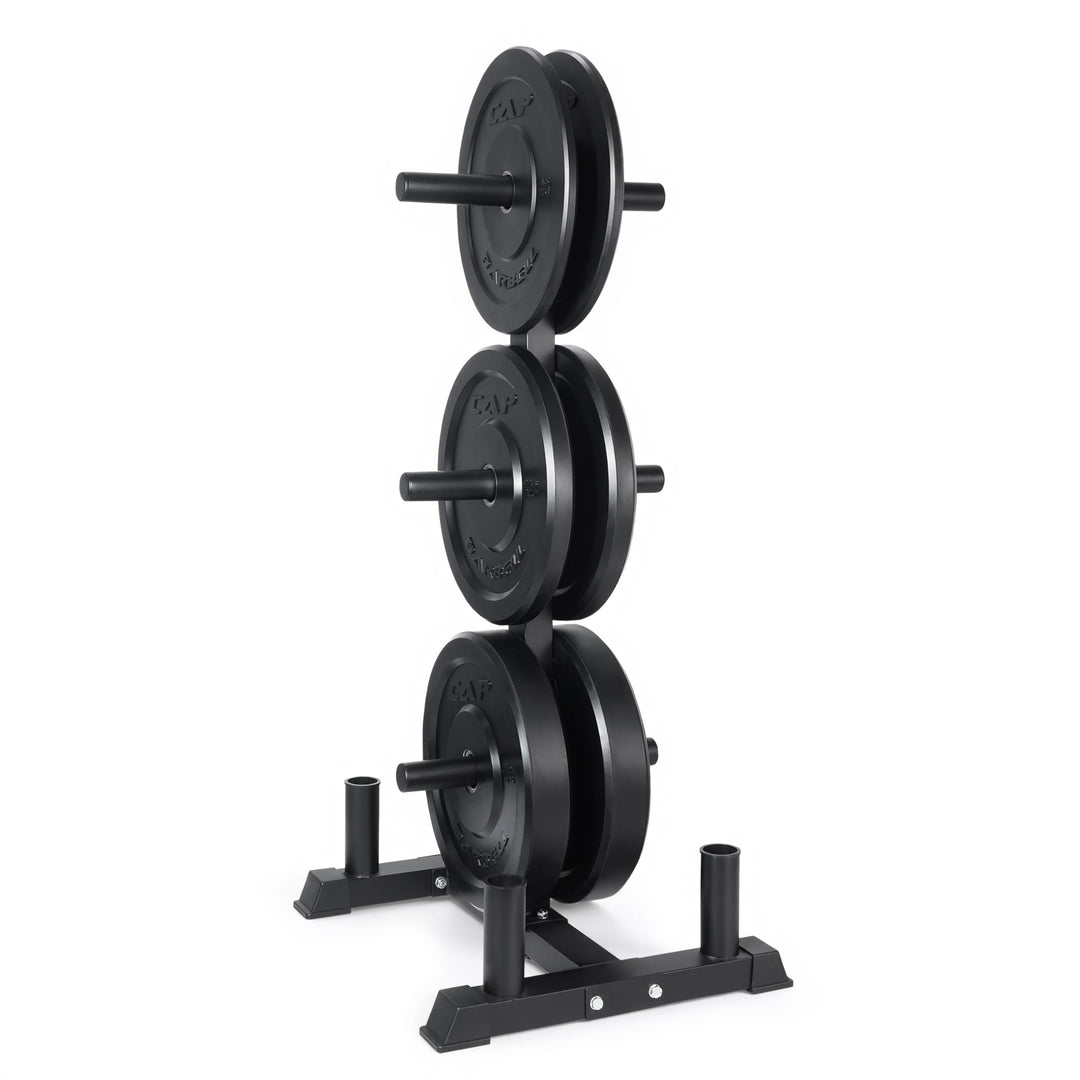 CAP Olympic Bumper Plate Weight Set 100–370LB for Home Gyms