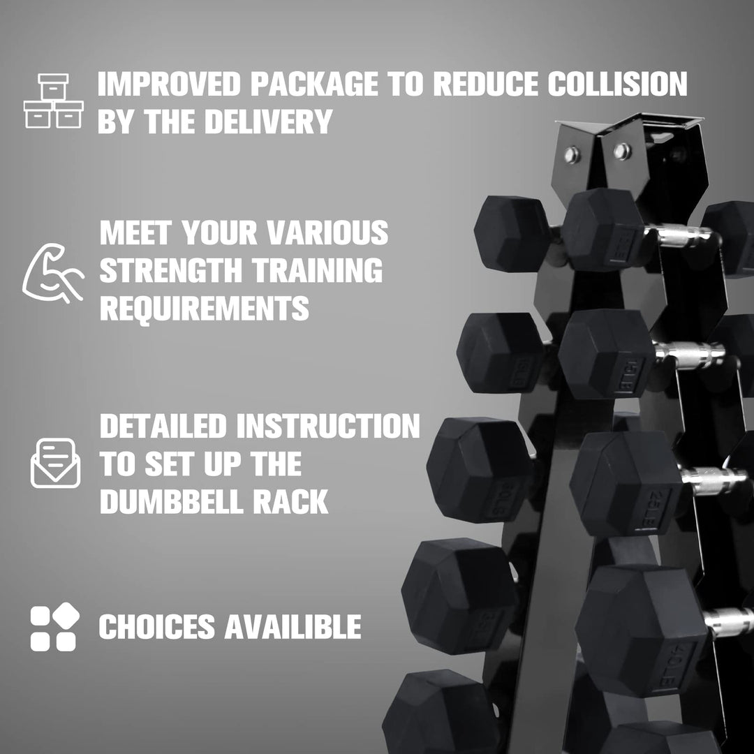 Rubber Hex Dumbbell Set for Full Body Strength Training | DreamChaserHQ
