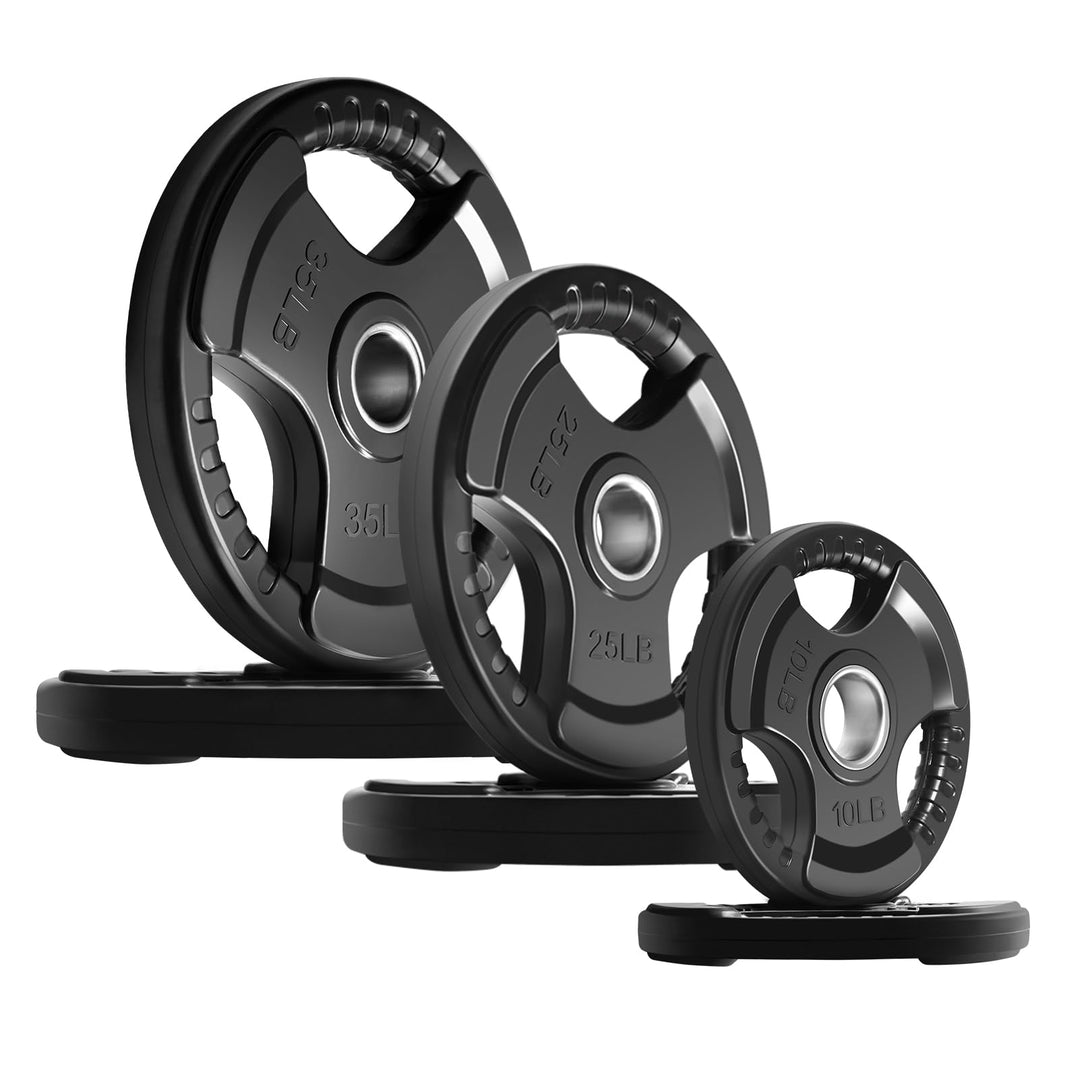 RitFit Rubber Grip Weight Plates – Olympic Plates for Safer, Stronger Barbell Training at Home - Dreamchaser Headquarters