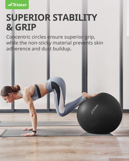 Trideer Yoga Ball in action during a therapy session, exemplifying its benefits as an exercise ball for therapy.