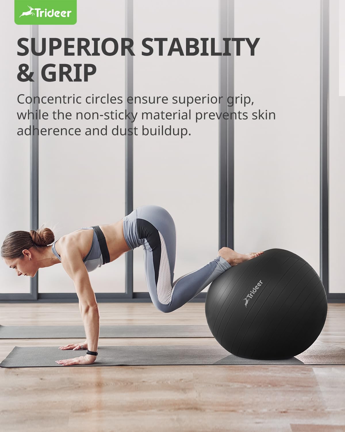 Trideer Yoga Ball in action during a therapy session, exemplifying its benefits as an exercise ball for therapy.