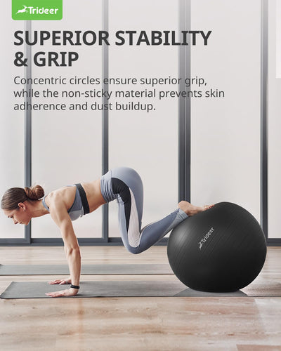 Trideer Yoga Ball in action during a therapy session, exemplifying its benefits as an exercise ball for therapy.