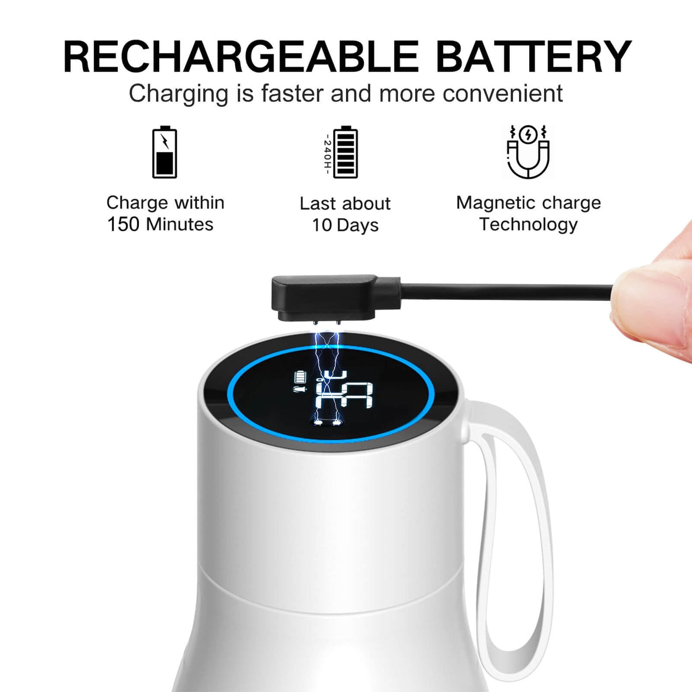 VSITOO 33 oz Smart Self-Cleaning Water Bottle,Stainless Steel Vacuum Flask,BPA-Free, One-Touch Clean,30-Day Battery, Magnetic Charging,Portable Bottle for Travel,Gym or Office,Black - Dreamchaser Headquarters