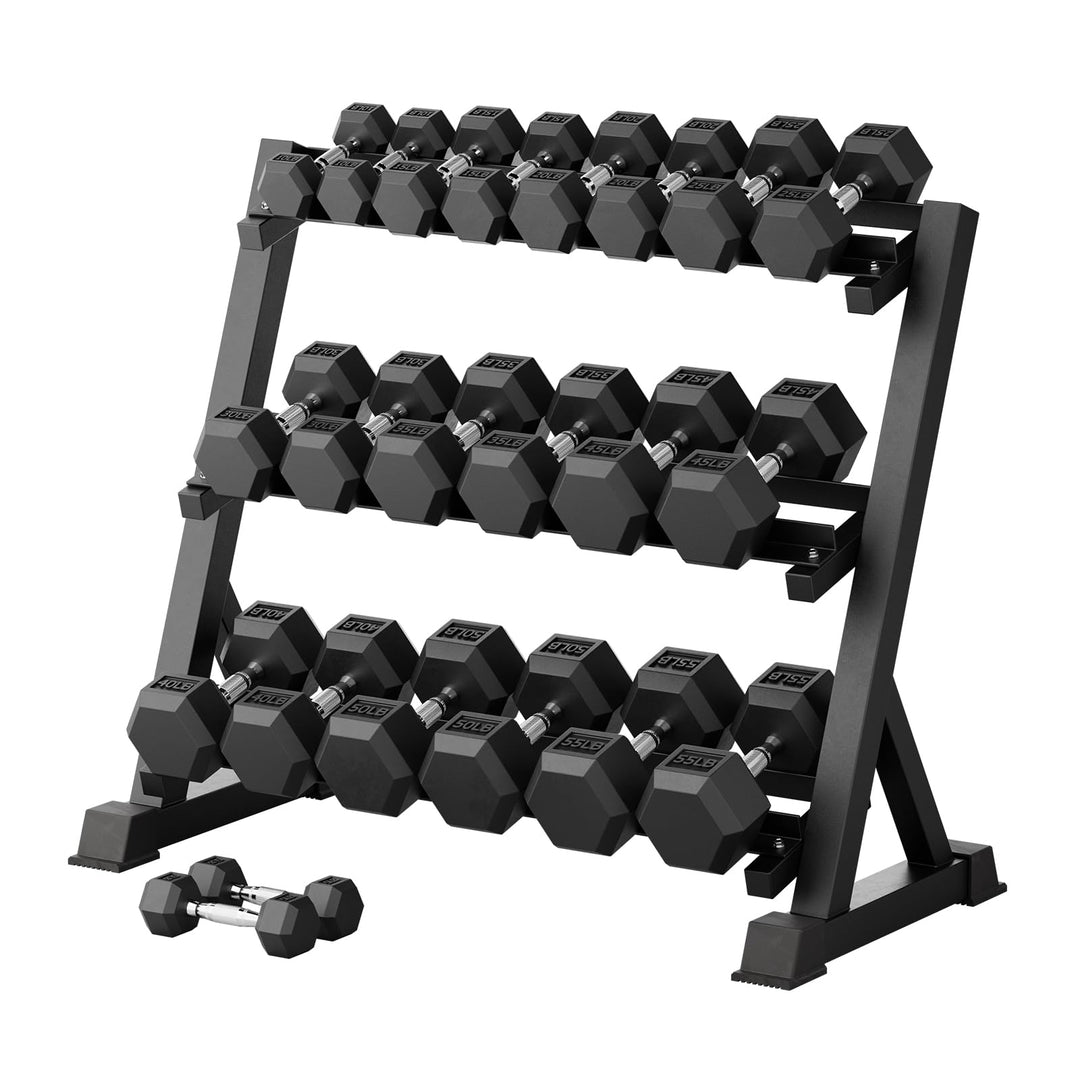 Rubber Hex Dumbbell Set for Full Body Strength Training | DreamChaserHQ