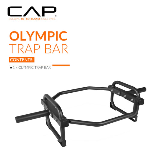 Barbell Olympic Trap Bar for Deadlifts, Shrugs &amp; Full-Body Strength Training | Heavy-Duty Hex Bar | DreamchaserHQ