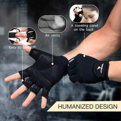 ATERCEL Workout Gloves, perfect for gym and cycling, your go-to workout gloves for weight lifting.