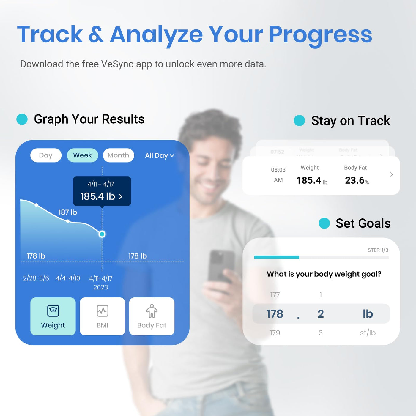 Etekcity Smart Scale for Body Weight featured in a modern interior, highlighting its elegant design and Bluetooth body composition scale function.